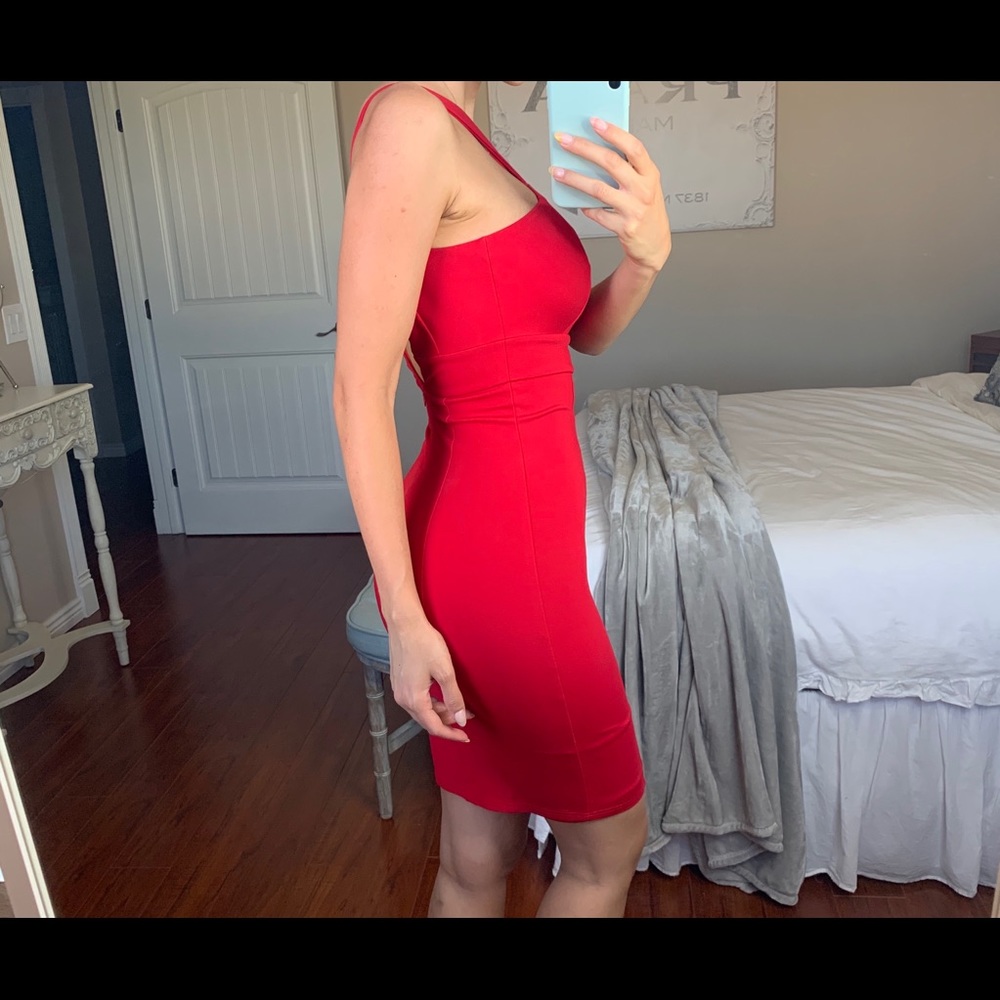 Red Cocktail Dress - Picture 3 of 4